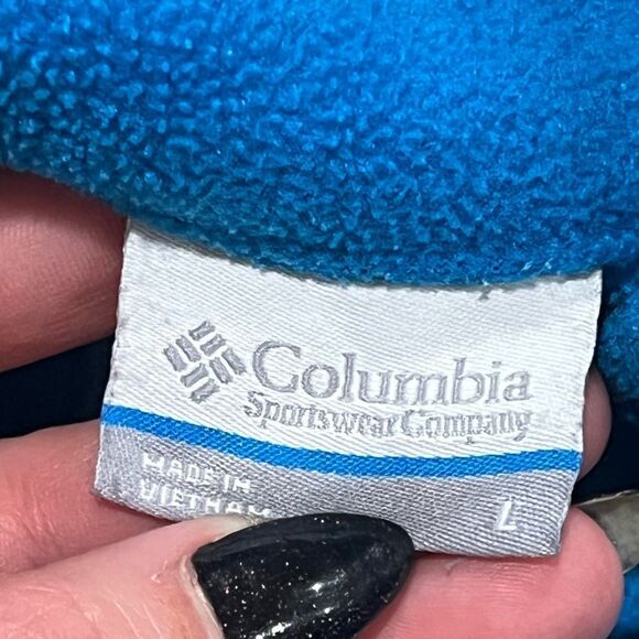 Columbia Women's Fleece Basic Jacket Full Zip Pockets Long Sleeve Blue Size L - Picture 6 of 7